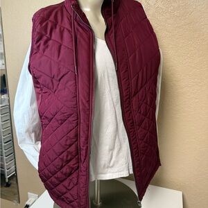 Maurices Maroon Quilted Vest